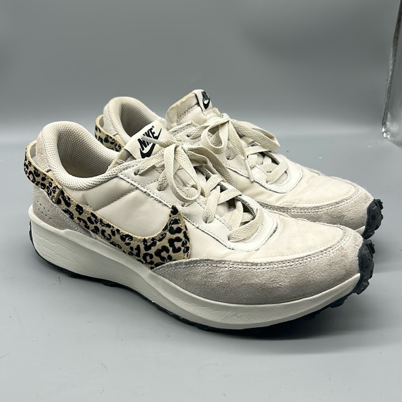 Nike Shoes - Nike // Waffle Debut Sneaker White leopard Print Sz 10